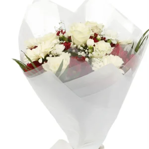 A Red & White Deluxe Bouquet