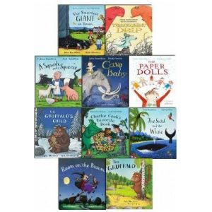 Julia Donaldson Picture Book Collection – 10 Books Set (The Gruffalo, Cave Baby, Room on the Broom)