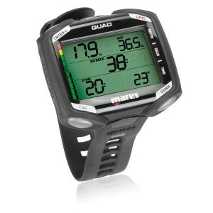 Mares Quad Dive Computer – very large display, easy to read, black