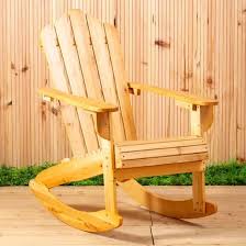 Baxter Outdoor Solid Wood Rocking Chair In Natural | FiF
