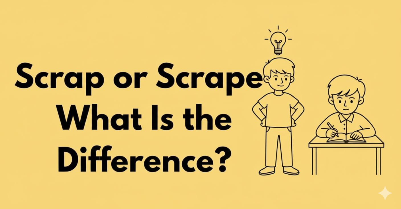 Scrap vs Scrape, Understanding the Difference and Using Each Correctly