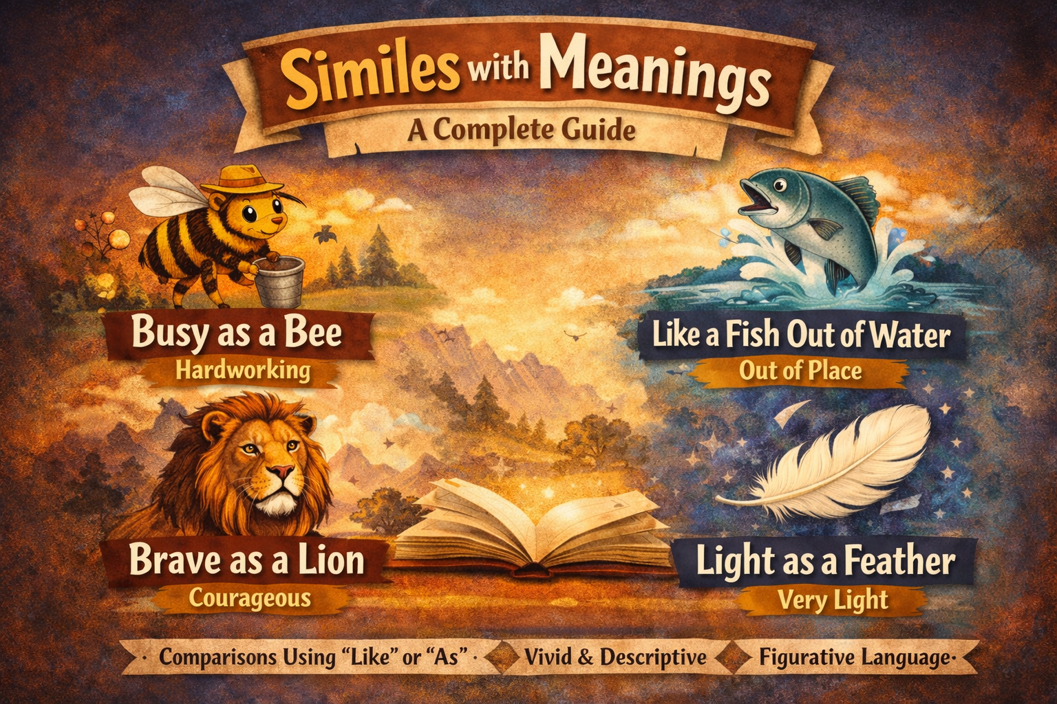 Similes With Meanings, A Complete Guide to Understanding Figurative Language
