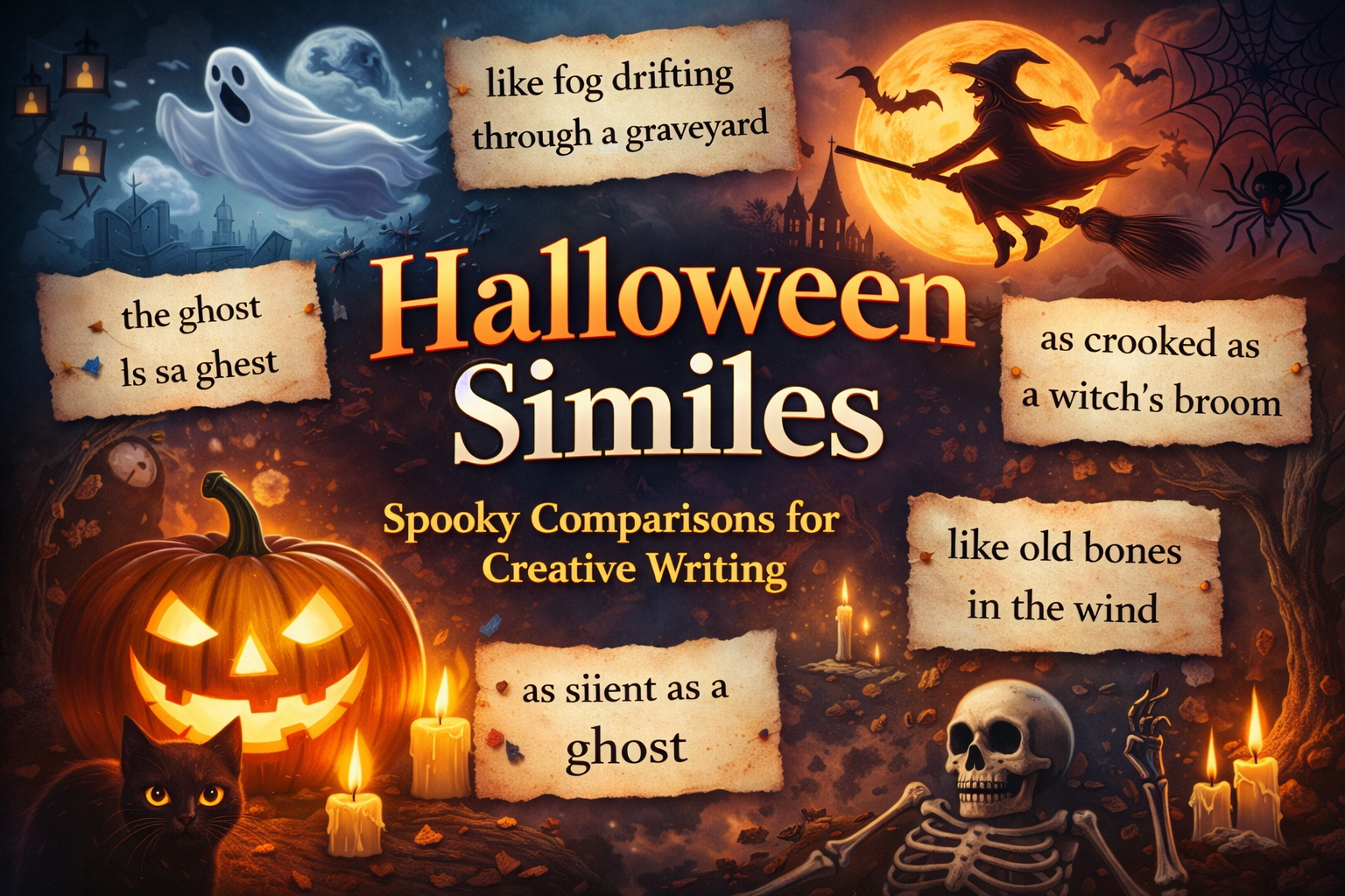 Halloween Similes, Spooky Comparisons to Enrich Your Writing