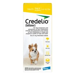 Credelio for Dogs 4.4 to 66 lbs (56.25 mg) Yellow
