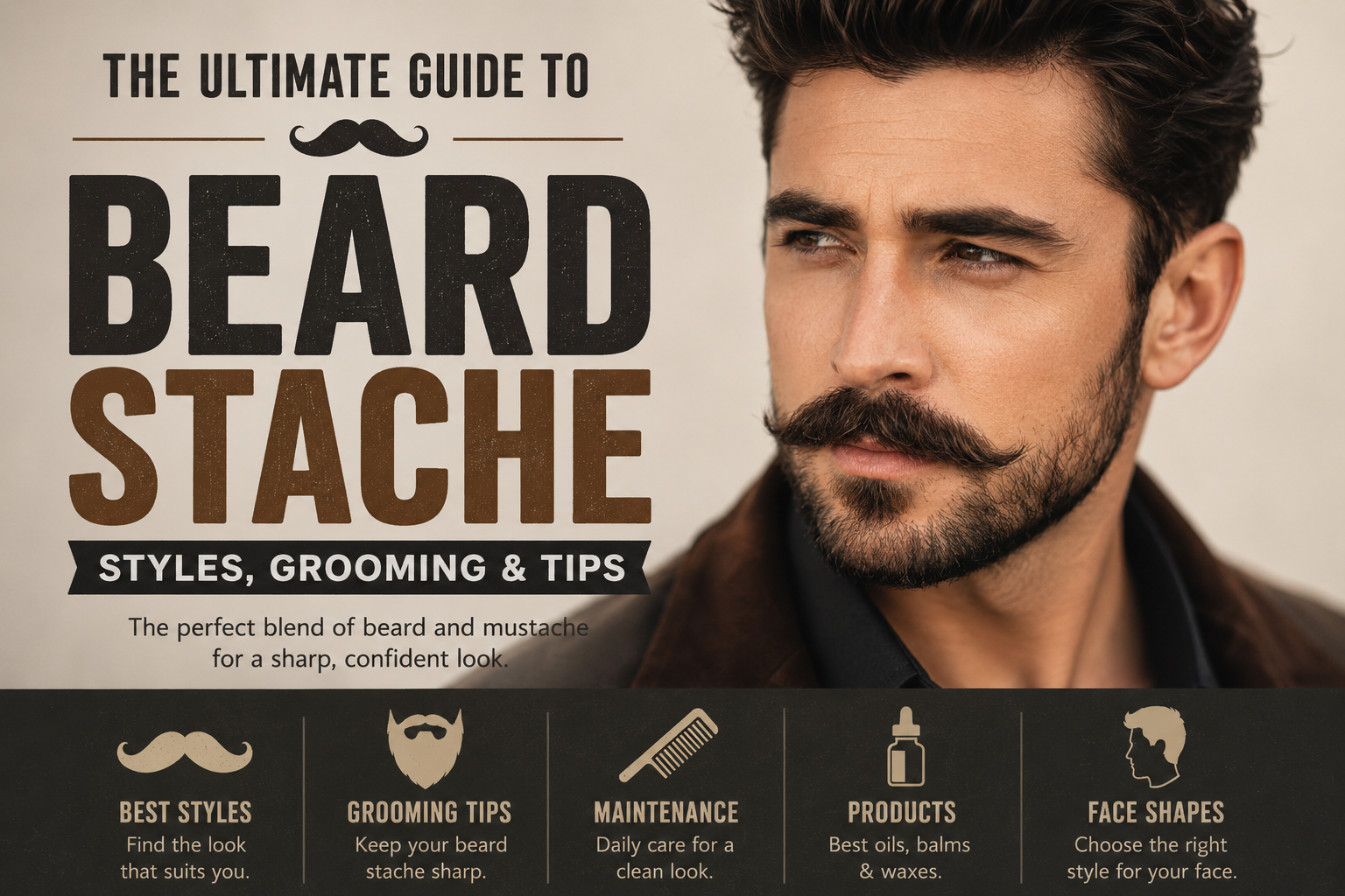 Beard Stache, The Ultimate Guide to This Modern Facial Hair Trend