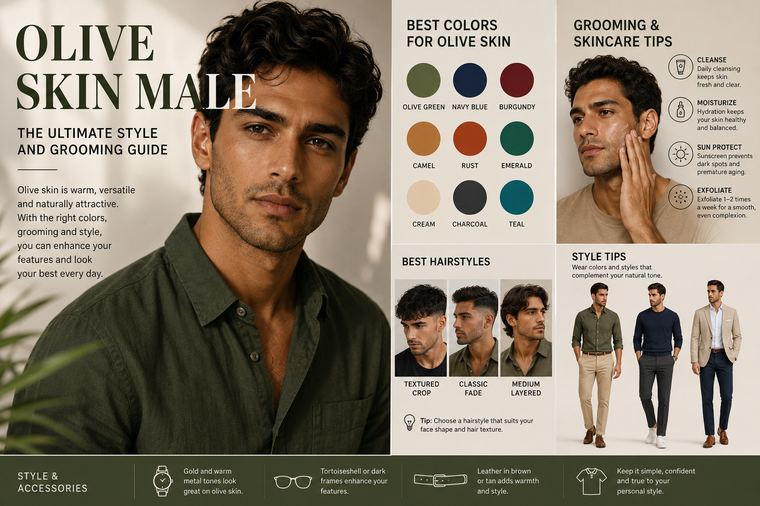 Olive Skin Male, The Ultimate Style and Grooming Guide